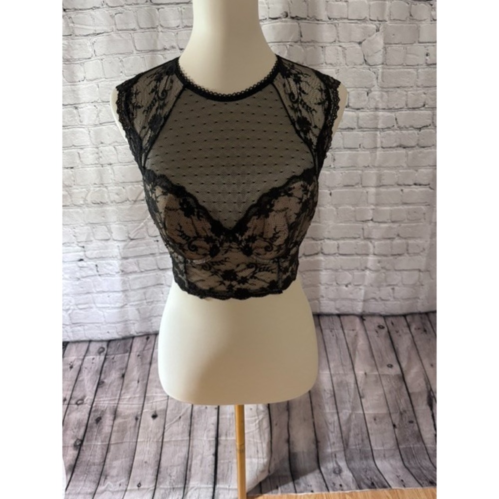 NWOT Victoria's Secret Dream Angels Black Lace Mesh Bra Top 36C